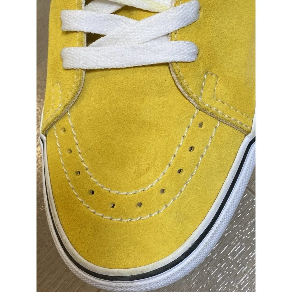 Vans Sk8-Hi Cyber Yellow Suede Canvas Skateboarding Shoes Unisex 8.5 M / 10 W